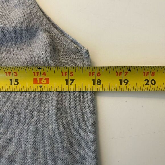 Eileen Fisher Gray Sleeveless Tunic Top S Organic Cotton V-Neck Hand Loomed - Picture 7 of 9